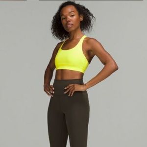 Lululemon Free to Be Sports Bra-Neon Yellow/Green
